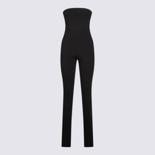 The Attico Svart Ärmlös Jumpsuit med Dragkedja bak Black, Dam