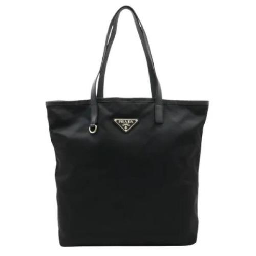 Prada Vintage Pre-owned Tyg totevskor Black, Dam