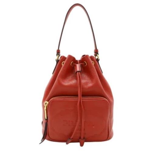 Prada Vintage Pre-owned Laeder prada-vskor Red, Dam