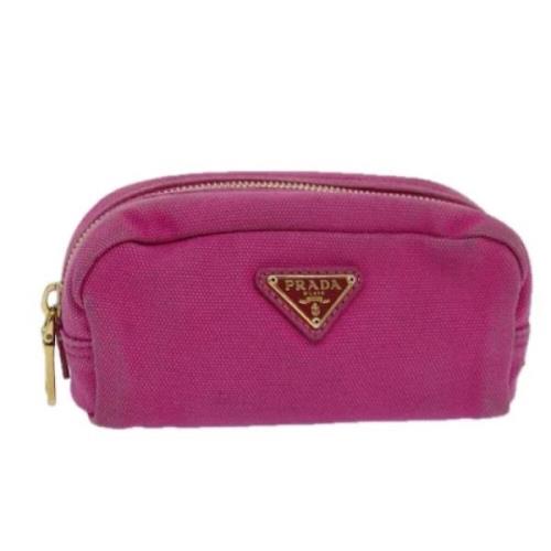 Prada Vintage Pre-owned Canvas prada-vskor Pink, Dam