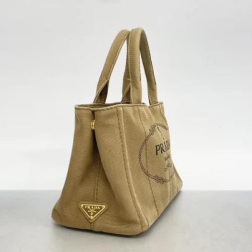 Prada Vintage Pre-owned Canvas prada-vskor Beige, Dam