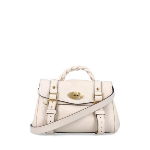 Mulberry Flätat Handtag Crossbody Väska i Beige Beige, Dam