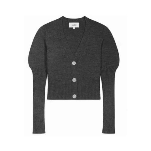 Ba&Sh Diamantknappstickad Polo Gray, Dam