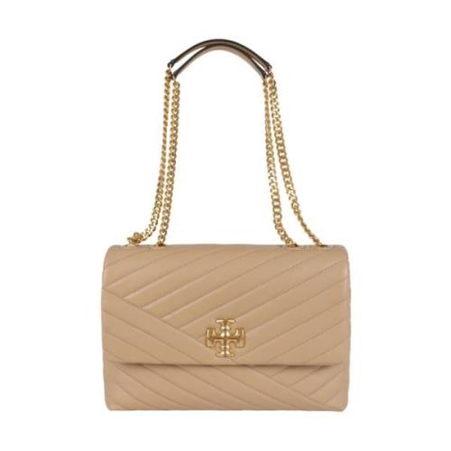 Tory Burch Matelassé Läder Axelväska Brown, Dam