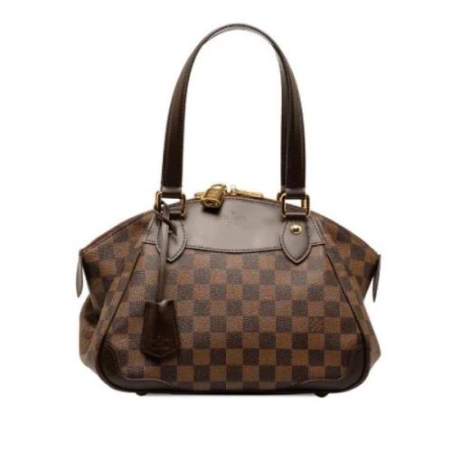 Louis Vuitton Vintage Pre-owned Canvas handvskor Brown, Dam