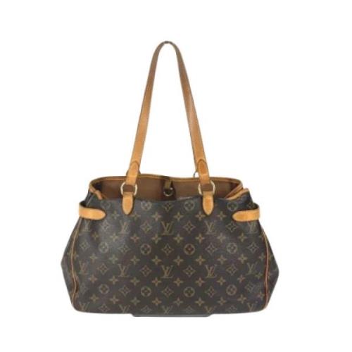 Louis Vuitton Vintage Pre-owned Tyg axelremsvskor Brown, Dam