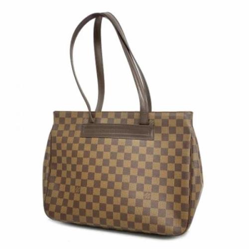 Louis Vuitton Vintage Pre-owned Tyg axelremsvskor Brown, Dam