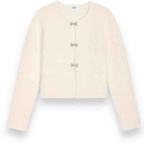 Ba&Sh Grayson Cardigan med simili stenar White, Dam