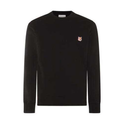 Maison Kitsuné Svart Fox Head Sweatshirt Black, Herr