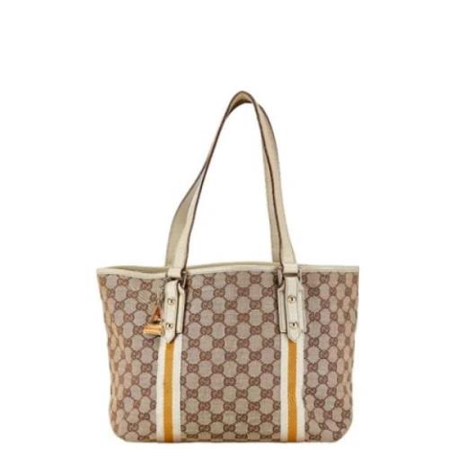 Gucci Vintage Pre-owned Canvas gucci-vskor Beige, Dam