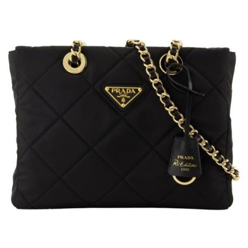 Prada Re-Nylon Toteväska Black, Dam