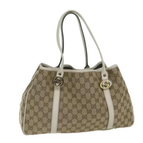 Gucci Vintage Pre-owned Canvas gucci-vskor Beige, Dam