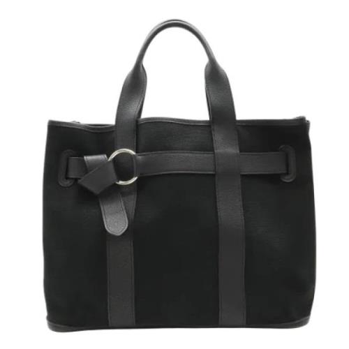 Hermès Vintage Pre-owned Canvas handvskor Black, Dam