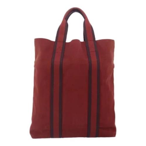 Hermès Vintage Pre-owned Canvas handvskor Red, Dam