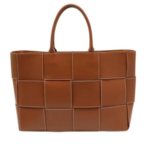 Bottega Veneta Vintage Pre-owned Laeder totevskor Brown, Dam