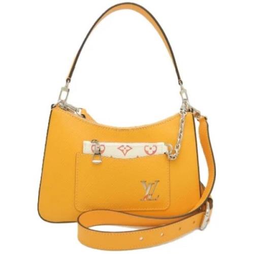 Louis Vuitton Vintage Pre-owned Laeder axelremsvskor Yellow, Dam