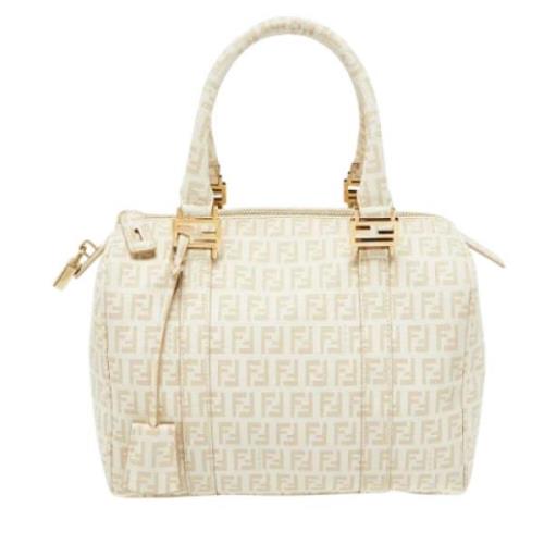 Fendi Vintage Pre-owned Laeder handvskor Beige, Dam