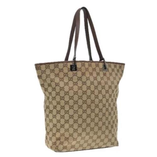 Gucci Vintage Pre-owned Canvas gucci-vskor Beige, Dam