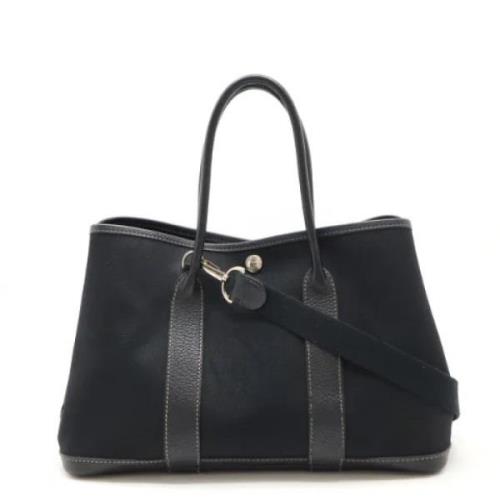 Hermès Vintage Pre-owned Canvas handvskor Black, Dam