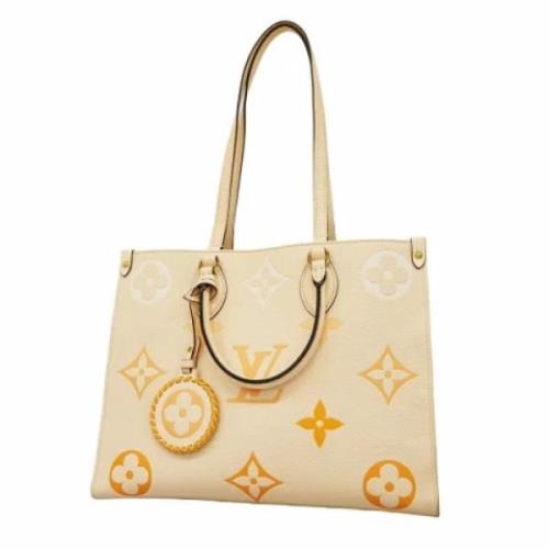 Louis Vuitton Vintage Pre-owned Tyg louis-vuitton-vskor Beige, Dam