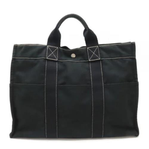 Hermès Vintage Pre-owned Canvas handvskor Black, Dam