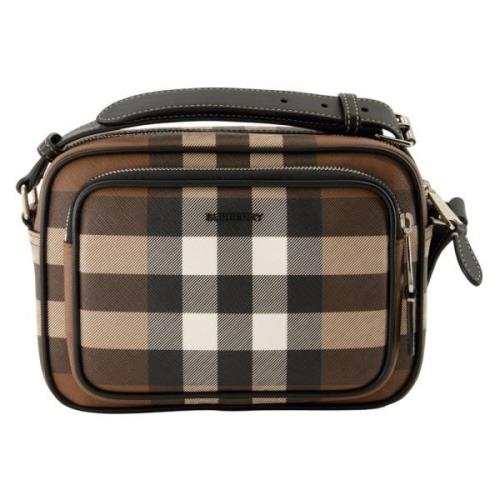 Burberry Rutig Brun Messenger Väska Brown, Herr