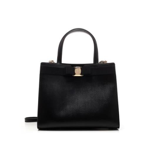 Salvatore Ferragamo Svart Vara Axelväska Black, Dam