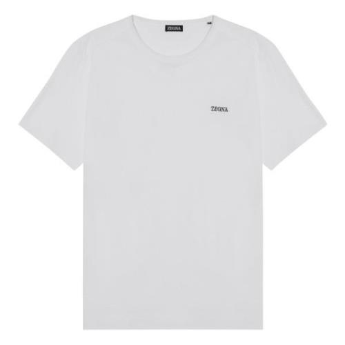 Ermenegildo Zegna Kortärmad rund hals T-shirt White, Herr