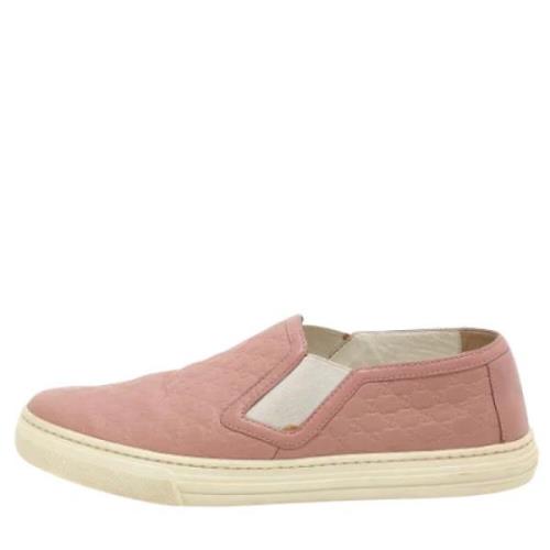 Gucci Vintage Pre-owned Laeder sneakers Pink, Dam