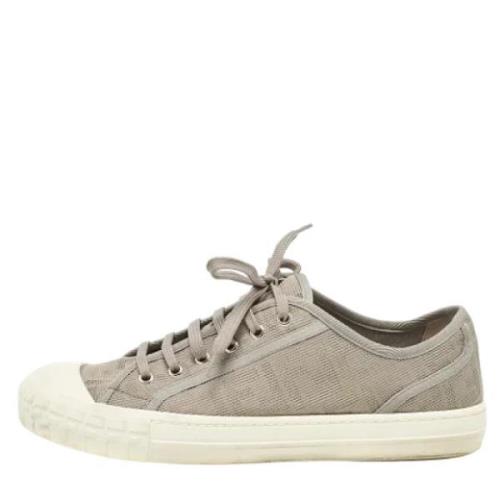 Fendi Vintage Pre-owned Canvas sneakers Gray, Dam