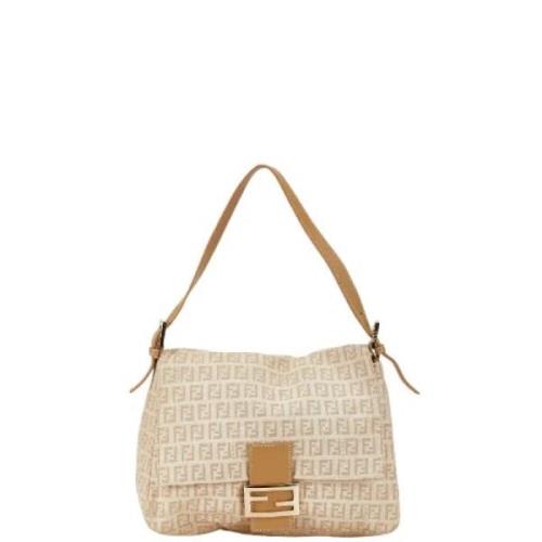 Fendi Vintage Pre-owned Canvas handvskor Beige, Dam