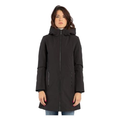 Woolrich Svart Tech Softshell Dunparka Black, Dam