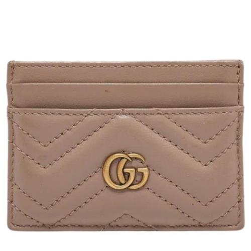 Gucci Vintage Pre-owned Laeder plnbcker Beige, Dam