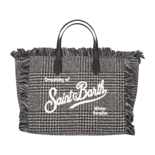 MC2 Saint Barth Vinter tote väska med fransar Gray, Dam