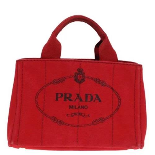 Prada Vintage Pre-owned Canvas prada-vskor Red, Dam