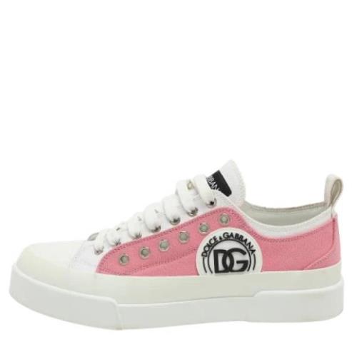 Dolce & Gabbana Pre-owned Pre-owned Canvas sneakers Pink, Dam