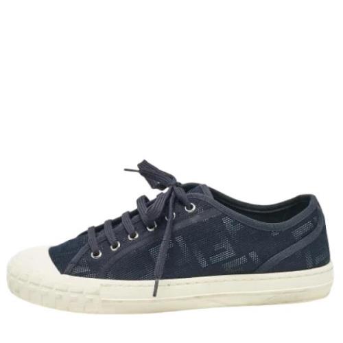 Fendi Vintage Pre-owned Canvas sneakers Blue, Dam