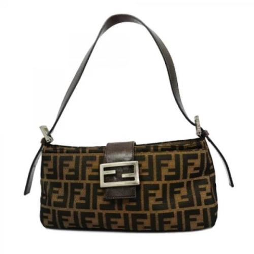 Fendi Vintage Pre-owned Nylon fendi-vskor Brown, Dam