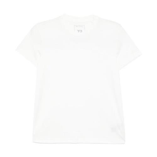 Y-3 Vit Bomull Crew Neck Tee White, Dam