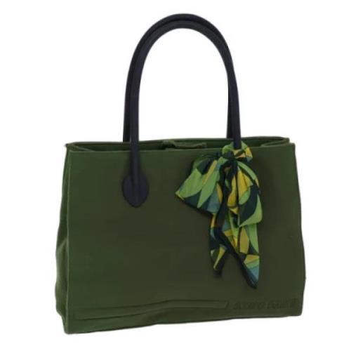 Miu Miu Pre-owned Pre-owned Canvas handvskor Green, Dam