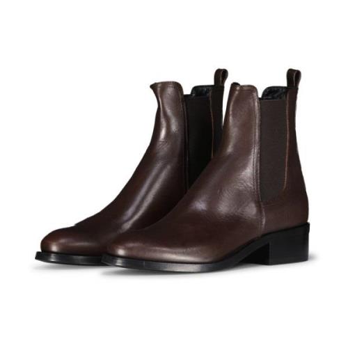 AGL Eleganta Chelsea Boots för Komfort och Stil Brown, Dam