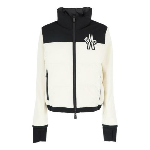 Moncler Stilren Stickad Cardigan Tröja Beige, Dam