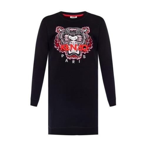 Kenzo Logobroderad klänning Black, Dam