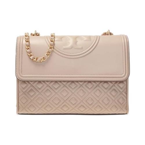 Tory Burch Fleming axelväska Beige, Dam