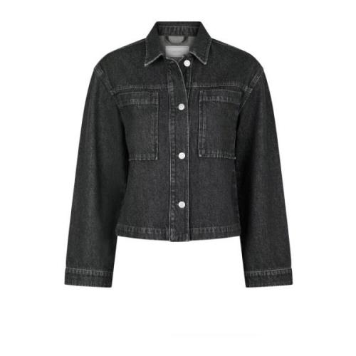 Neo Noir Denimjacka med avkortad längd Gray, Dam