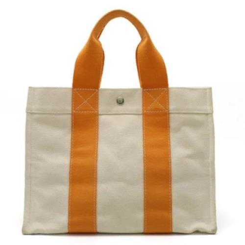 Hermès Vintage Pre-owned Canvas handvskor Beige, Dam