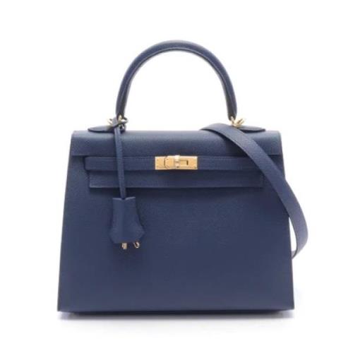 Hermès Vintage Pre-owned Canvas handvskor Blue, Dam