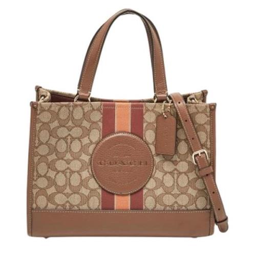 Coach Pre-owned Pre-owned Canvas handvskor Brown, Dam