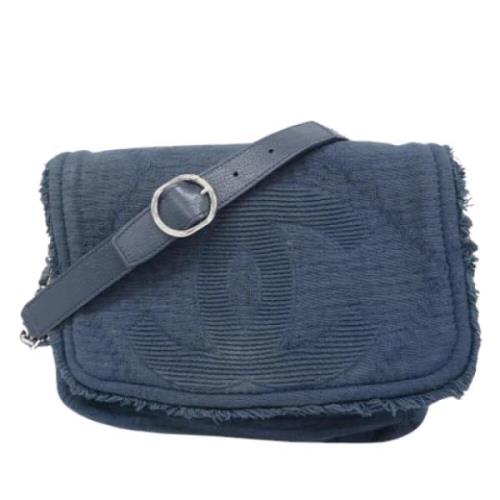 Chanel Vintage Pre-owned Canvas chanel-vskor Blue, Dam