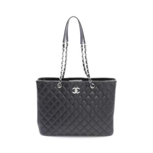 Chanel Vintage Pre-owned Canvas chanel-vskor Black, Dam